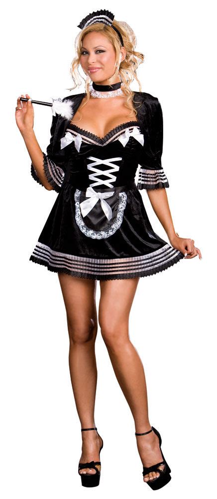 black velvet sexy plus size french maid costume mr costumes