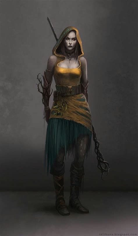 Female Human Fey Fetchling Ranger Witch Druid Staff