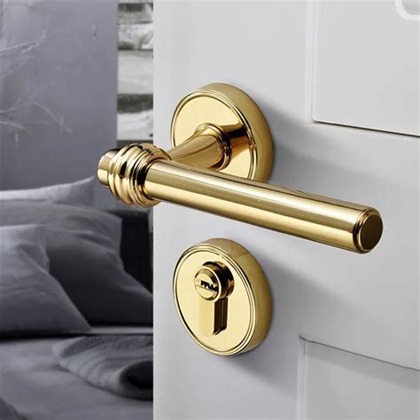 high quality modern gold interior door handle door lock door hardware handles  interior door