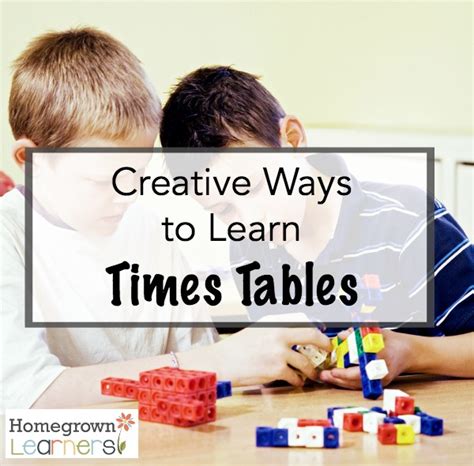 creative ways to learn times tables — homegrown learners