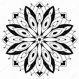 Mandala Ethnic Coloring East Round Stock Illustration Adults Vector Depositphotos sketch template
