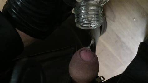 drinking my piss from a bottle gay pissing porn at