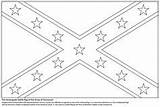 Coloring Flag Confederate Pages Printable Rebel Civil sketch template