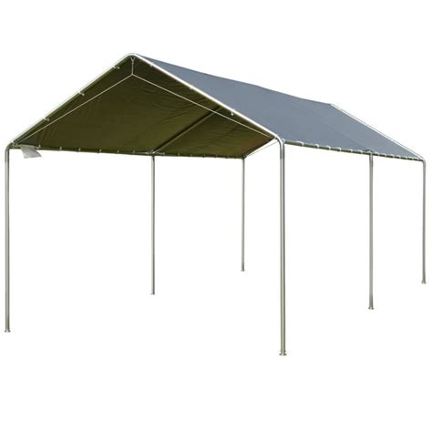 outsunny    heavy duty carport awning canopy  included anchor kit weather resistant