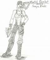 Sonya Kombat Mortal Blade Deviantart sketch template