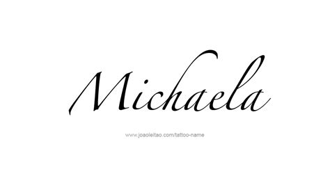 word michael written  black ink