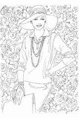 Vogue Book Coloring Fashion Pages Colouring Printable Adult First Vintage Books Adults Dresses Color Illustration Unveiled Line Designs Drawn Choose sketch template