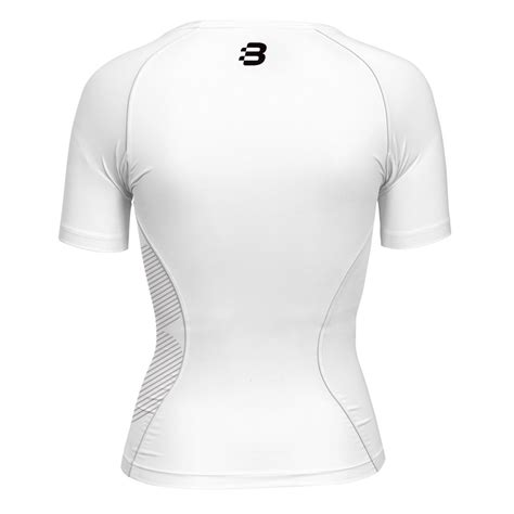 womens compression  shirt white blackchrome