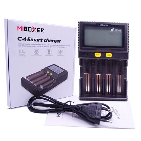 miboxer  lcd smart battery charger  li ion imr icr lifepo     aaa