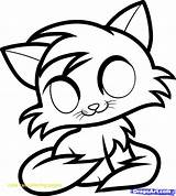 Coloring Cat Cute Pages Kitten Drawing Anime Draw Cartoon Print Cats Easy Simple Kittens Printable Funny Face Drawn Kitty Manga sketch template