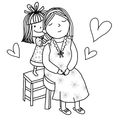 mother daughter coloring pages