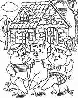 Coloring Pages Pigs Little Three раскраски для Colouring сказки Kids сказочные Color Cartoons Books три рисунки на Preschool Nemo Dinosaur sketch template