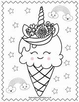 Unicorn Coloring Pages Printable Colouring Ice Cream Cone Sweet Cute Sheet Cake Book Super Kids Sheets Thepurplepumpkinblog Magical Print Rainbows sketch template