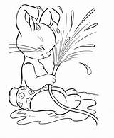Coloring Pages Easter Bunny Peter Sheets Cottontail Water Printable Kids Sheet Splash Fountain Color Bunnies Honkingdonkey Activity Rabbit Pbs Print sketch template