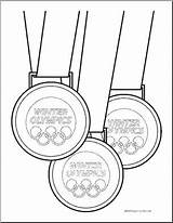 Medal Coloring Olympic Drawing Medals Printable Template Winter Olympics Clip Getdrawings sketch template