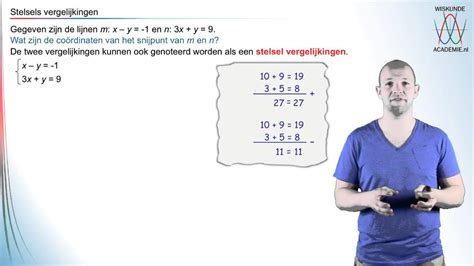 stelsels vergelijkingen wat  een stelsel vergelijkingen wiskundeacademie youtube
