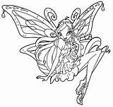 Winx Enchantix Girls Plunge Fairytale sketch template