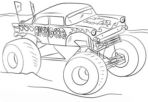monster jam coloring pages  print