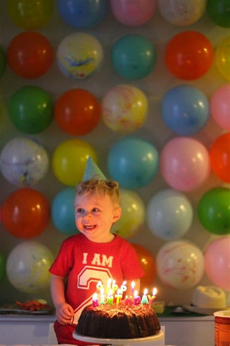 balloon wall   birthday boy great idea