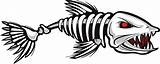 Fish Skeleton Skull Badass Decal Tattoos Walleye Tattoo Bone Coloring Fishing Most Pages Silhouette Salmon Drawing Plus Decals Prosportstickers Hook sketch template
