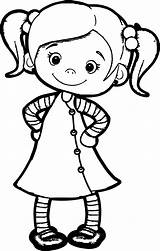Coloring Girl Pages Cute Printable Color Print Copy sketch template