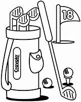 Golf Coloring Kids Pages sketch template