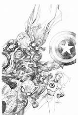 Yu Leinil America Captain Coloring Pages Francis Avengers Comic Wolverine Punisher Printable Pencil Artist sketch template