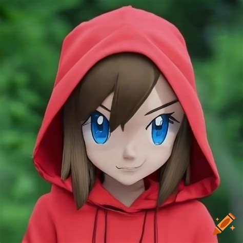 pokemon wearing  red hoodie