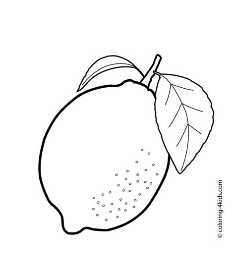 lemon fruits coloring pages  kids printable  cards