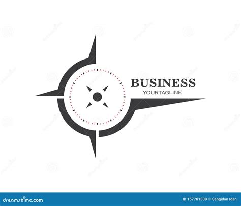compass logo template vector icon illustration stock vector