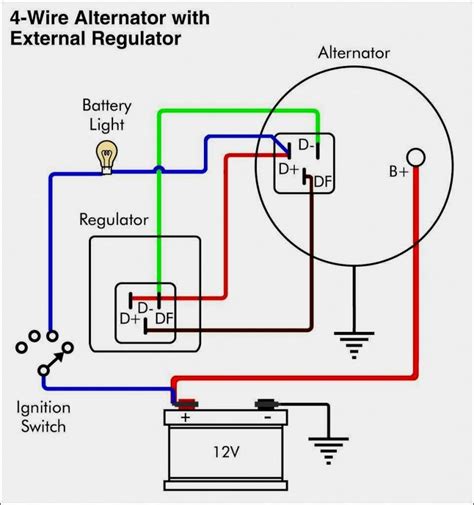 wiring alternator  internal regulator aerden dnd