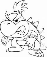 Mario Coloring Bowser Pages Super Bros Dragon Jr Brothers Baby Angry Printable Junior Print Drawing Kids Games Colouring Color Sheets sketch template