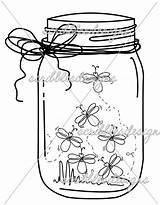 Jar Mason Firefly Coloring Bug Lightning Drawing Template Jars Printable Fireflies Clip Pages Ball Cookie Getdrawings Color Craft Includes Getcolorings sketch template