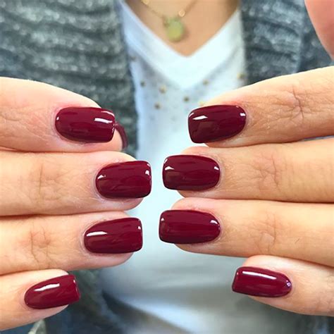 dark red acrylic nails  beautiful manicure