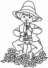 Flute Coloring Pages Boy Kids Plays Getcolorings 2010 Disney sketch template