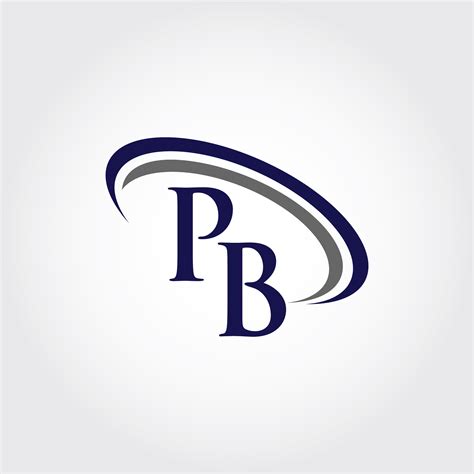 monogram pb logo design  vectorseller thehungryjpeg