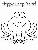 Leap Coloring Pages Year Printable Happy Color Getcolorings Print sketch template