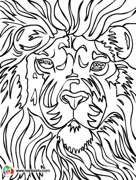 lion trace  coloring page  hart party youtube   paint