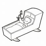 Crib Baby Pages Coloring Template sketch template