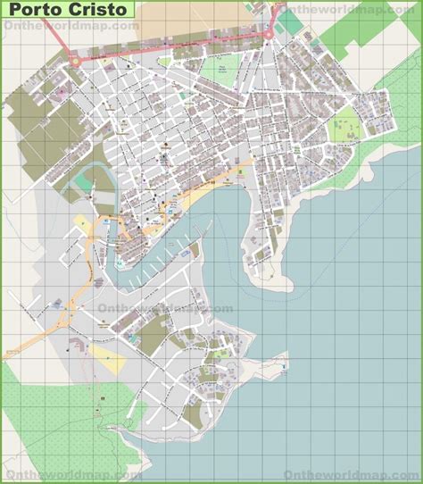 large detailed map  porto cristo detailed map majorca maps large christ porto blue