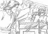 Zechariah Baptist Appears Jesus Birth Foretold Him Printable sketch template
