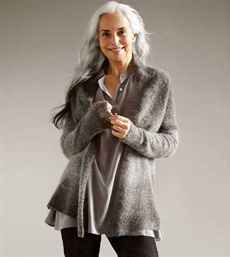 Long Hairstyle For Gray Hair  500×559 Pixels Fashion Advanced Style