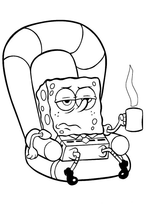 spongebob coloring pages  printable printable word searches