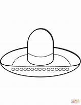 Sombrero Hat Coloring Pages Clothes Shoes Printable Public sketch template
