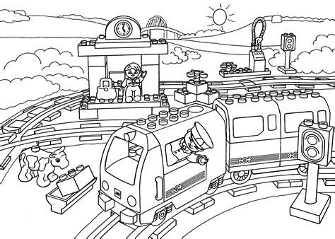 lego duplo coloring pages  kids  firemen coloring home