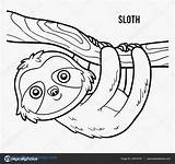 Coloring Sloth Pages Kids Cute Cartoon Color Sloths Printable Template Book Super Discover sketch template