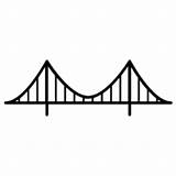 Bridge Suspension Icons sketch template
