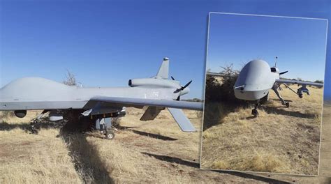 armed  army mq  gray eagle drone performs emergency landing  northern niger