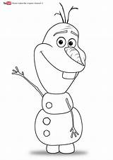 Olaf Coloring Pages Snowman Frozen Color Kids sketch template