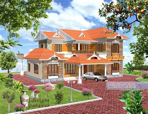 beautiful  kerala villa design   sqft